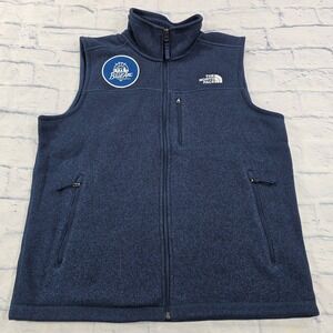 The North Face Tsillan Fleece Vest Mens L Navy Blue Full Zip Outdoor Blue Arc